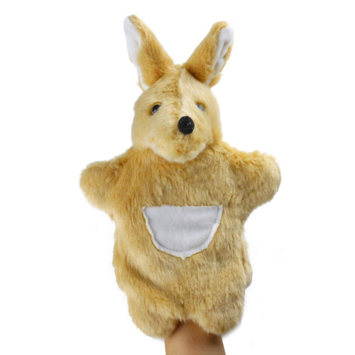 Cute Plush Hand Puppet Soft Stuffed Toy (SO24 Khaki Kangaroo)