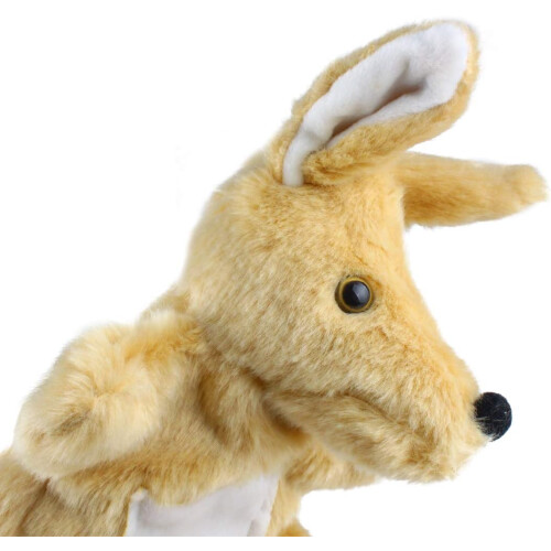 Cute Plush Hand Puppet Soft Stuffed Toy (SO24 Khaki Kangaroo) 2