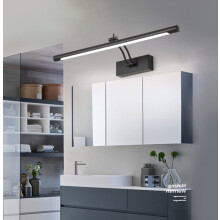 LED Mirror Light Black Bathroom Lamp 6000K 40cm Adjustable Angle Makeup Mirror Light