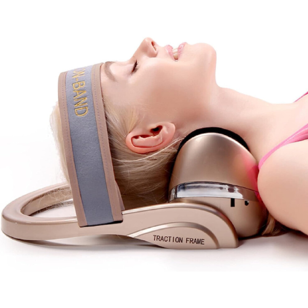 Neck Cervical Vertebra Tractor Traction Instrument Pain Relief Ergonomic Design Travel Home Office All Season Use