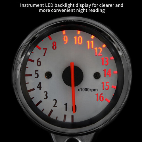 Performances 1.6W Motorbike Tachometer Counter Tach Easy To Read Electronic Pointers Display For Engine Ref: 3514 1