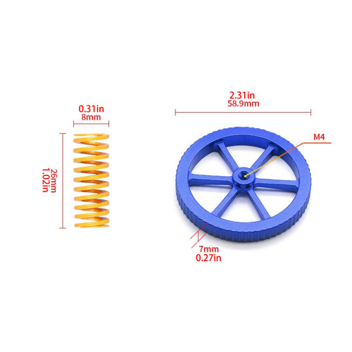 4PCS Hand Twist Leveling Nut with 4PCS Hot Bed Springs Printer 2