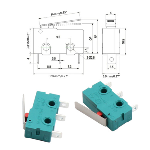 Imprimante 3D KW4 3Z 3, Micro interrupteur de fin de course, 2