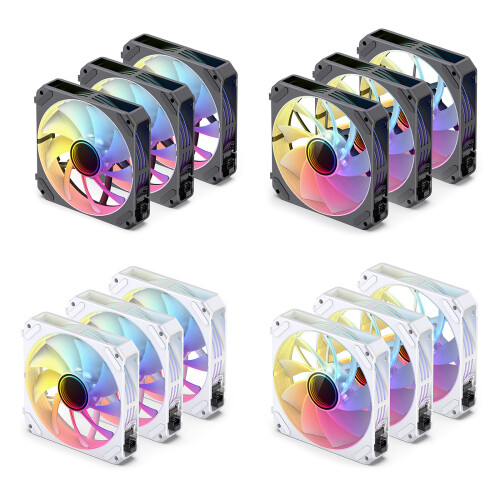 120-mm-RGB-Lüftergehäuse-Lüfter Desktop-Computer 5V 3Pin-Weiß B 1