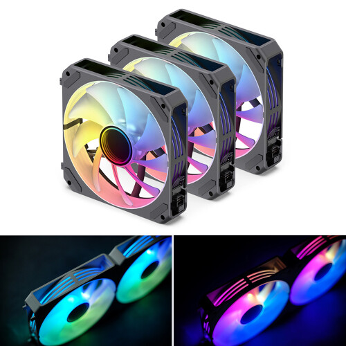 120mm RVB Ventilateur Châssis Ventilateur De-Noir B 2