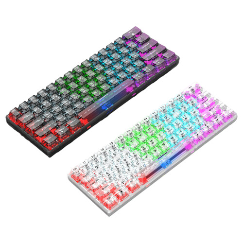 61 Keys Keyboard LED Backlit Full-Transparent Wired-Black 1