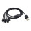 Câble de chargement multiple USB mâle vers Micro USB mâle 4-Noir 1