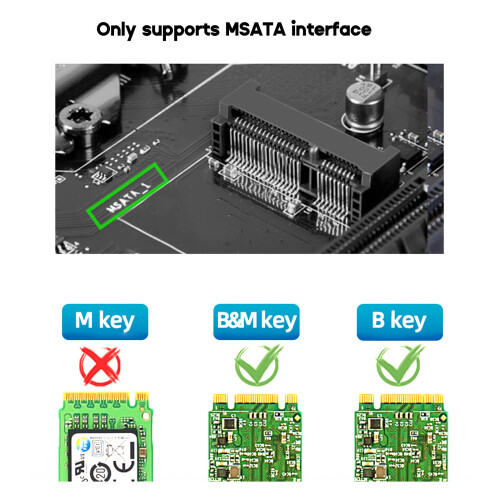 MSata zu M.2 Sata Festplattenkonverter SSD Adapter Kartenleser 1