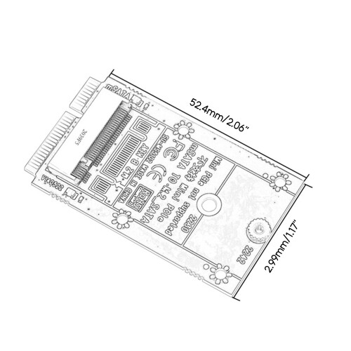 MSata zu M.2 Sata Festplattenkonverter SSD Adapter Kartenleser 2