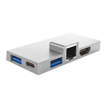 HUB Dock Station Splitter Typ-C RJ45 1000 Mbit/s PD 100 W für