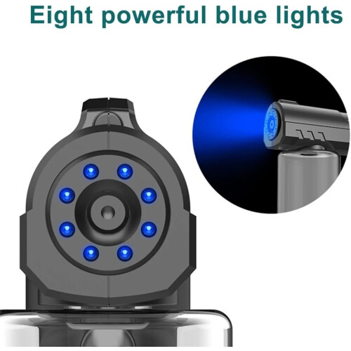 Wireless USB Nano Disinfect Atomizer With Blue Light Steam USB Powered Black 1