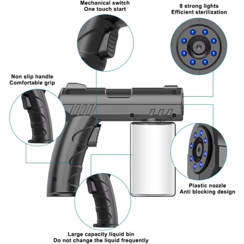 Wireless Nano Sprayer with Large Capacity, Adjustable Volume and Blue Light Sterilization for Home 1