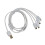 Câble de chargement multiple USB mâle vers Micro USB mâle-Blanc 1