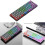 61 Keys Keyboard LED Backlit Full-Transparent Wired-Black 3