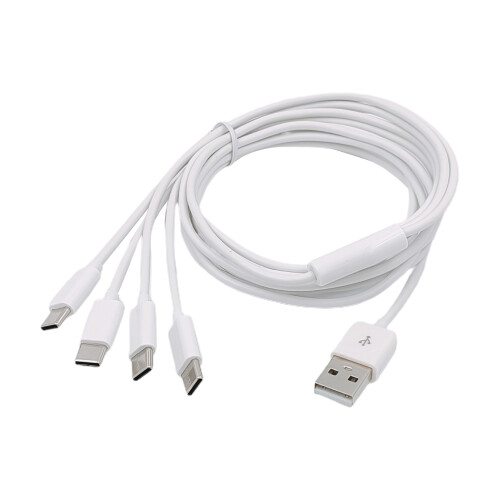 Multifunktionales Typ-C-Stecker-Ladekabel, Multi-Ladekabel,-Weiß