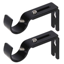 Curtain Rod Bracket for Wall, Heavy Duty Curtain Rod Support Durable Iron Material for 1 Inch Rods, Easy Installation Curtain Rod with Modern Style De