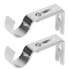 Curtain Rod Bracket with Adjustable Arm, Easy Installation Curtain Rod Heavy Duty Curtain Rod Support for 1 Inch Rods, Durable Iron Material Suitable