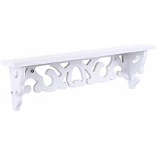 Space Saving Floating Shelf, Wall Mounted Shelf with Easy to Install System for Home Decor, Display Shelf with Carved Design for Living Room Bedroom H