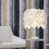 Modern Solid Wooden Base Lamp, Ostrich White Feather Shade for Desk Dining Table, Soft Texture Ensures No Feather Falling 3