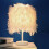 Modern Solid Wooden Base Lamp, Ostrich White Feather Shade for Desk Dining Table, Soft Texture Ensures No Feather Falling 2