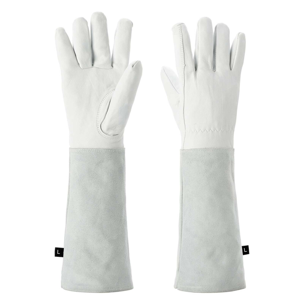 Puncture Resistant Leather Gauntlets For Gardening Thorn Proof Rose Pruning Gloves Breathable Skin Sensitive Leather Extra Long Forearm Protection Rei