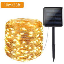 Voděodolné LED řetězové světýlka s krytím IP65, napájené z baterií pro interiérové dekorace, měděný drát napájený z USB zaručuje