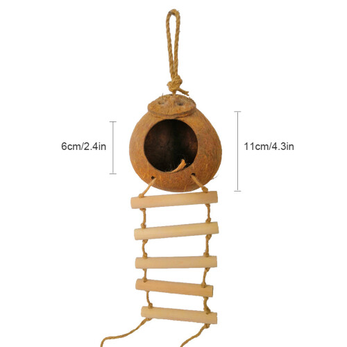 Τροπικό καταφύγιο κατοικίδιων, κρησφύγετο από κέλυφος καρύδας, φωλιά από φυσική 1