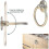 (As show, One size) 8pcs Vintage Cabinet Ring Knobs Round Antique Drawer Pulls 2