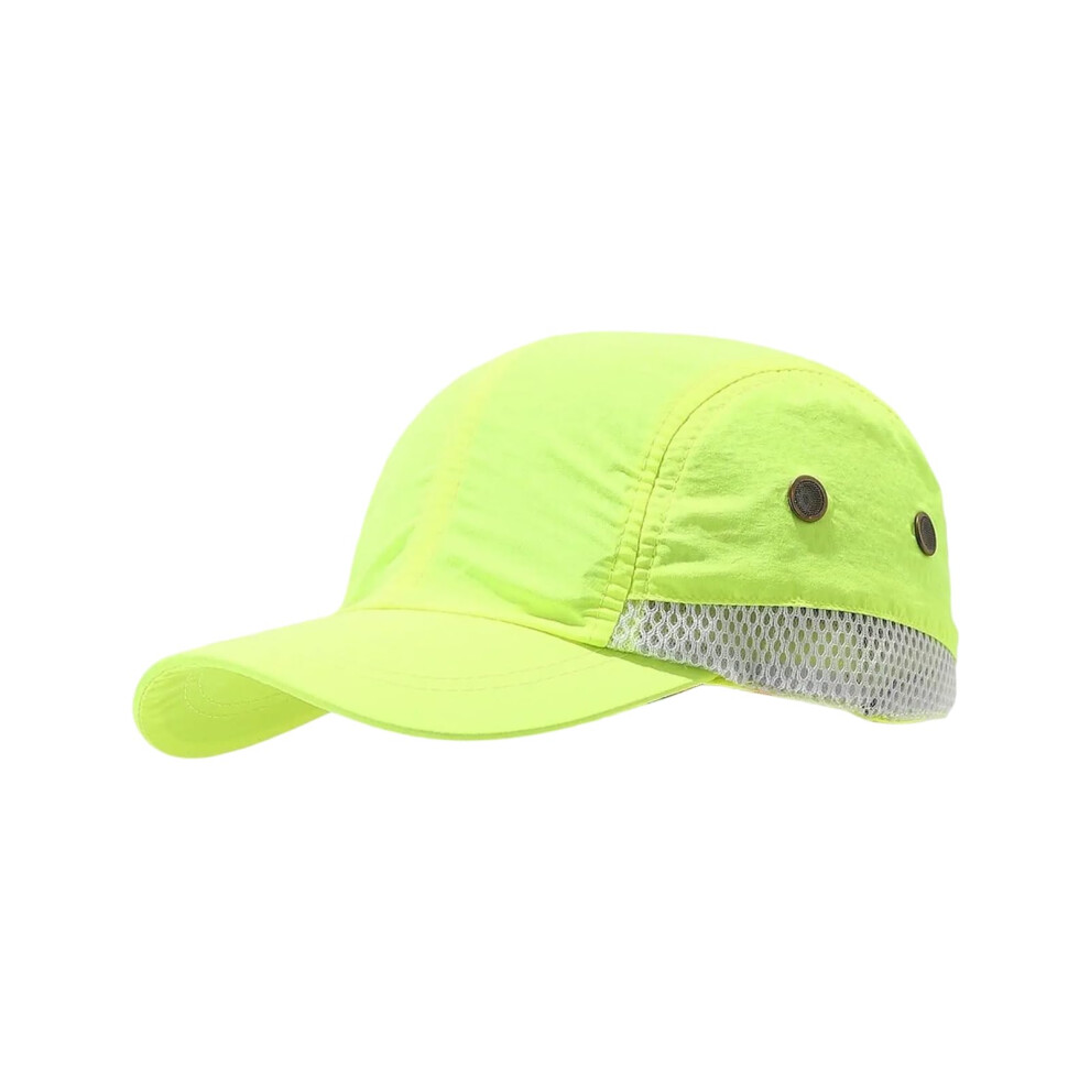 Visibility Reflective Hat For Sanitation Workers Fluorescent Color Design With Neck Protector For Sun Protection 9412369131416