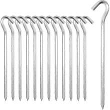 (As show, One size) Tent Stakes, 7hexagon Rod Stakes Tent Pegs With Hook Nail Spike Garden Stakes