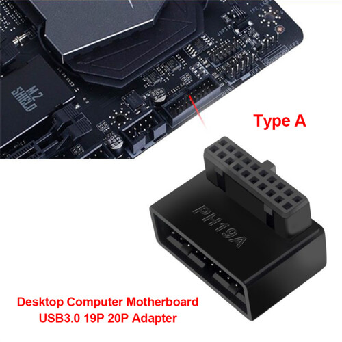USB 3.0 19P/20P Connector 90 graden PC Moederbord-Type AB 2