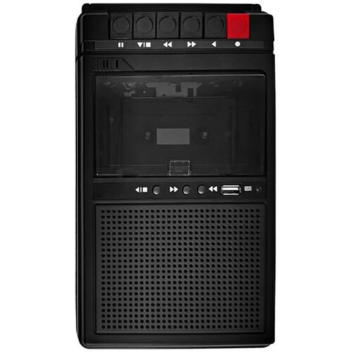 Audio Recording Made Easy Cassette Player Compatible with USB Drives and Cards (Black) 1