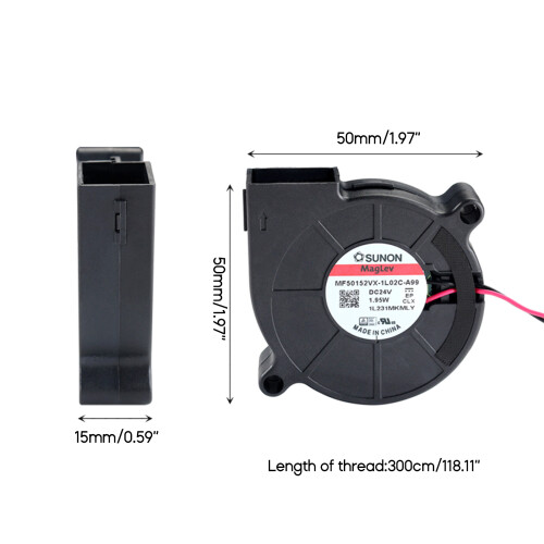 Ultrastille 5015-ventilator 3D-printerventilator, perfect voor 2
