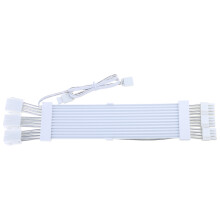 PC Case- PSU Extension RGB Cable 24Pin PCI-E GPU-White 3x8p