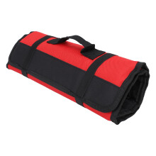 20 Slots Knife Bag Canvas Portable Cutlery Storage Roll For Chef Knives And Forks, Camping Travel Home Kitchen, Red