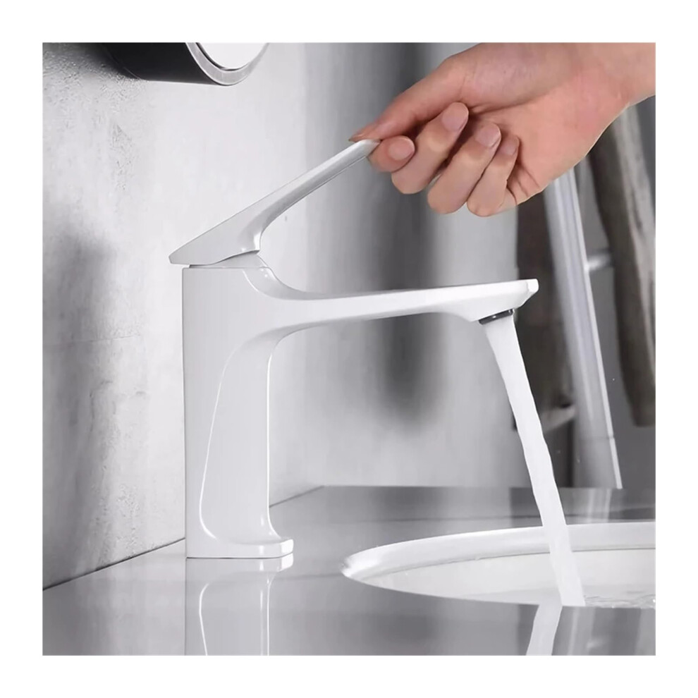 Brass Core Modern Bathroom Sink Faucet, Single Handle, Countertop Installation, Hot And Cold Water, Washbasin Faucet 9189345028199