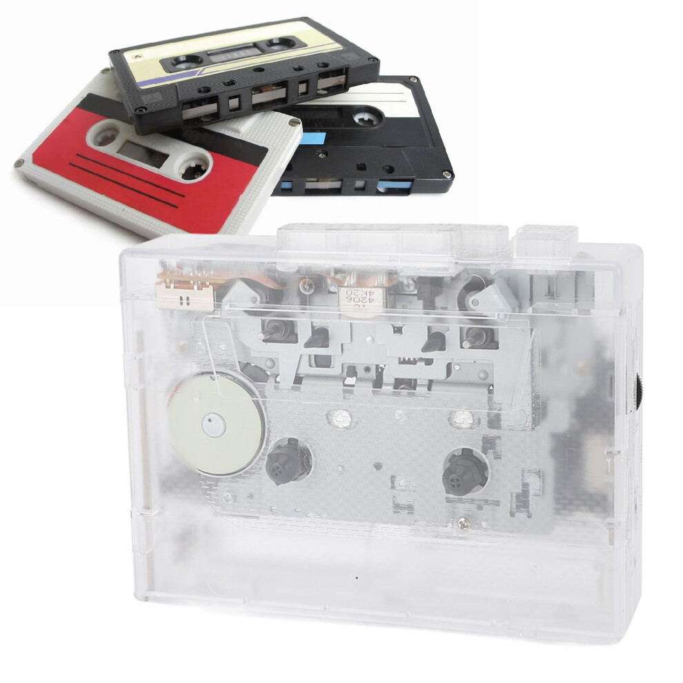 Portable Cassette Player, Transparent Cassette Recorder, Usb Cassette To Mp3 Converter, Builtin Speaker, Microphone, Headphone Jack, Stereo Sound 9365049870122