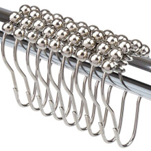 Crochets de rideau de douche antirouille, crochets coulissants pour tringles et rideaux de douche, lot de 12 anneaux de rideau de douche en métal