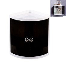 Meuble d'angle anti-poussière pour salle de bain et cuisine ; organisateur en plastique imperméable, étagère triangulaire rotative
