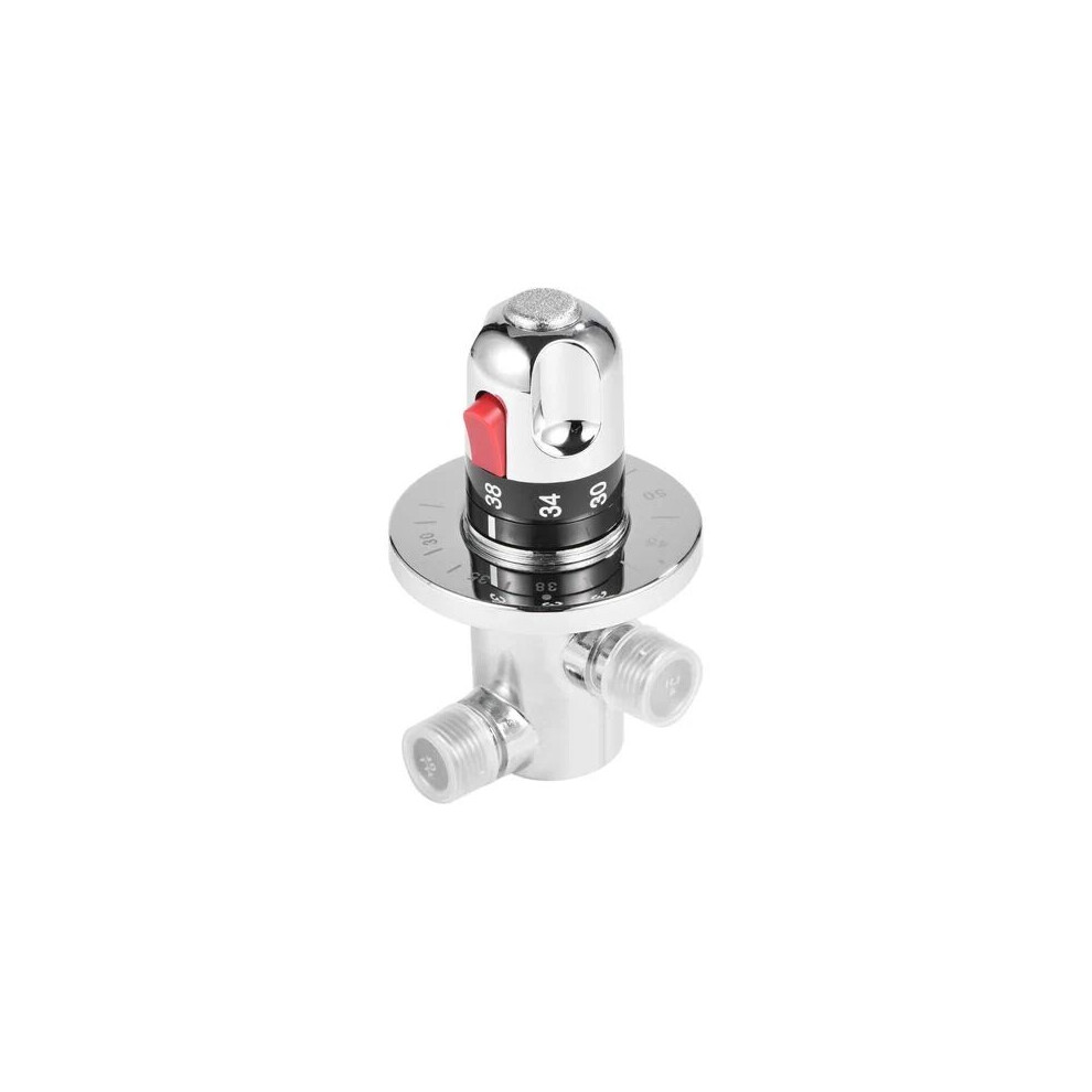 Temperature Control Valve For Bathroom, Thermostatic Mixing Solid Brass Ensures Constant Temperature & Anti-Scalding Design For Sink & Kitchen Use 9148971023817