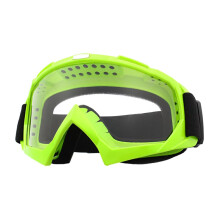 Wide Application Goggles For Motorcyclists Skiers Snowboarders, ImpactResistant PC Motocross Goggles, Green/Clear Lens
