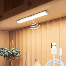 LED-lampor under skåp, smart sensor för kök, energibesparande USB-laddningsbart batteri, dimbar stenbricka, enkel installation under bänkskiva