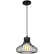 Lampada a sospensione in stile industriale, paralume regolabile in metallo con finitura verniciata a forno, attacco E26, ideale per cucine e uffici.