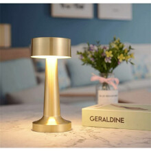 Modern LED Table Lamp, Non-Slip Base Design, Portable Metal Lamp with Rechargeable Battery, Touch Sensor for Stepless Dimming, Type-C Charging for