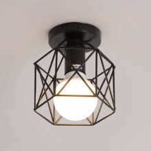 Enkel montering i industriell stil, vintage industriell taklampe med svart burdesign for kjøkken, gang, spisestue, klassifisert for