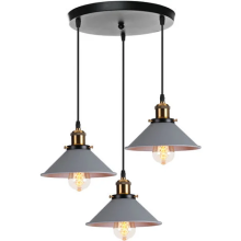 Suspension de style campagnard en métal, lampe suspendue industrielle en fer forgé avec design rétro en forme de cage, culot E27