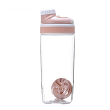 Protein Powder Shake Water Bottle 550Ml/700Ml, 20Oz/25Oz, BPA Plastic, Portable Blender Cup With Whisk Ball, Pink