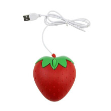 USB Wired Mouse Sweet Red Strawberry Fruit Gift USB Optical