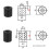 4Pcs/set 3D Printer Hot Bed Leveling Silicone Column-16mm Blue 4