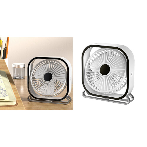 USB-bureauventilator 180 rotatie-aanpassing Draagbare-Wit 2